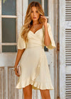Robe Cocktail Champetre Chic Beige / S