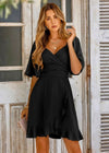 Robe Cocktail Champetre Chic Noir / S