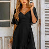 Robe Cocktail Champetre Chic Noir / S