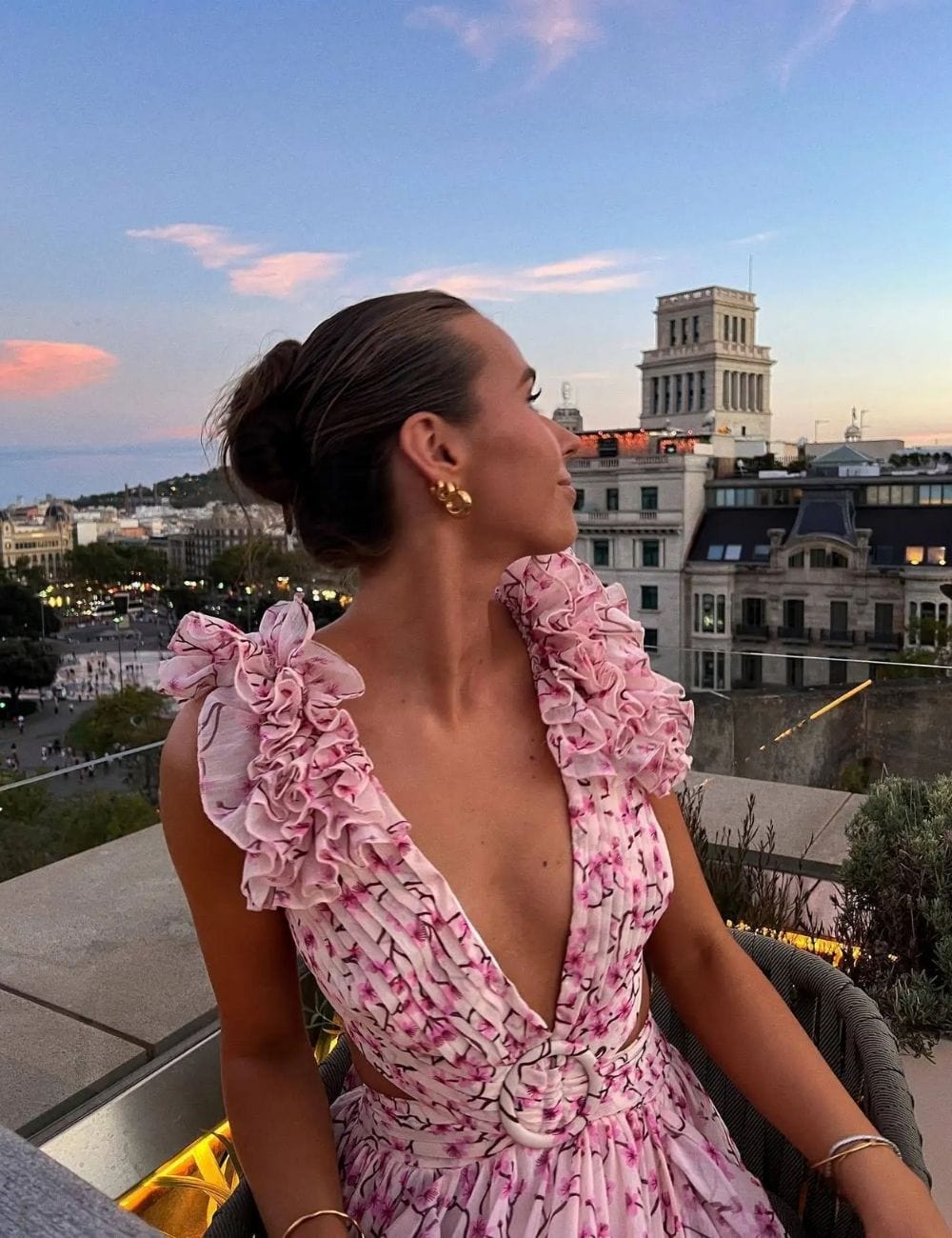 Robe cocktail longue bohème chic