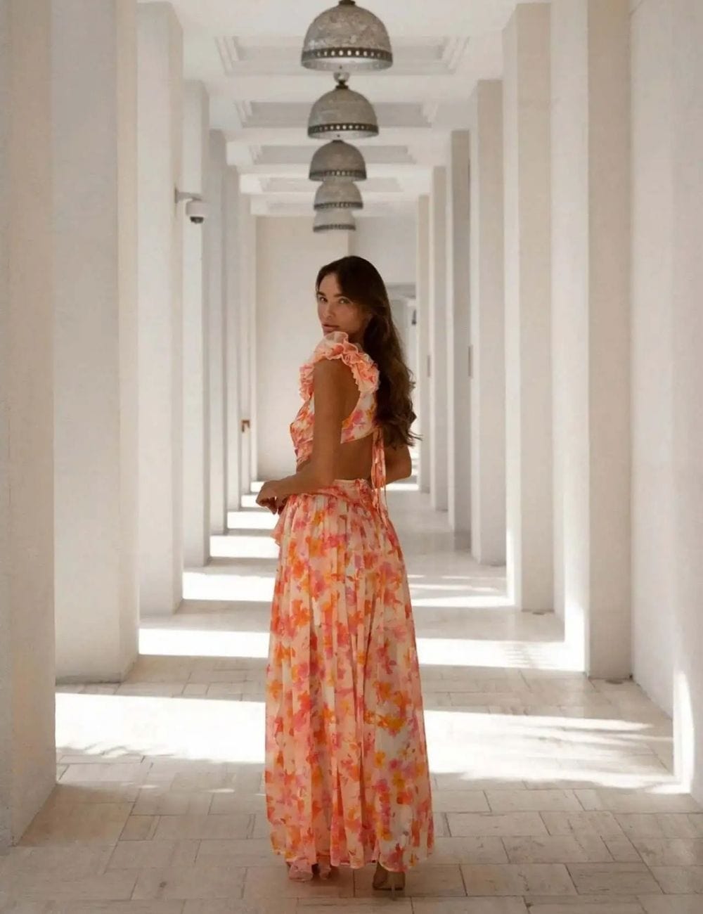 Robe cocktail longue bohème chic