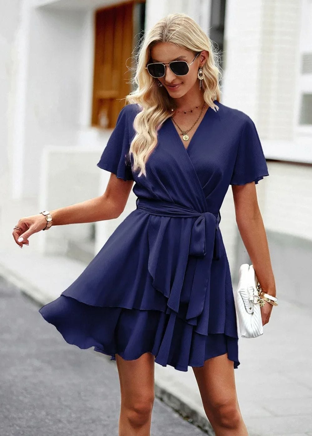 Robe Courte Mariage Champêtre Marine / S