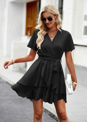 Robe Courte Mariage Champêtre Noir / S