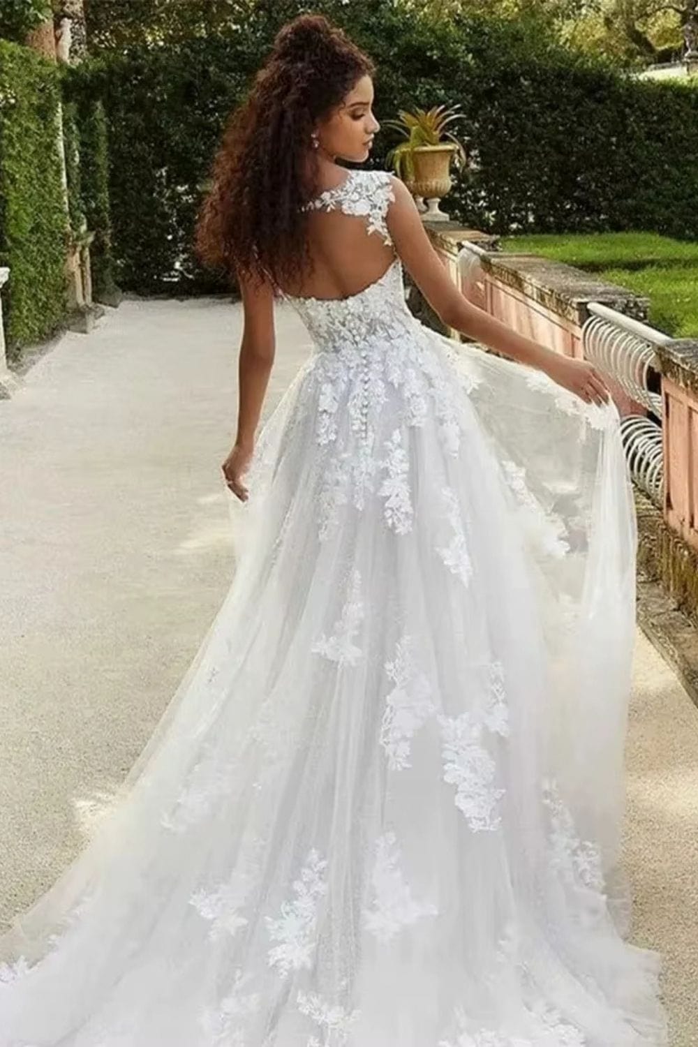 Robe de marié bohème crème beige Crème / Sur mesure
