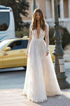Robe de Marié Bohème Sensuelle Blanc cassé / Sur mesure
