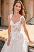 Robe de Mariée Blanc Cassé Bohème Dentelle