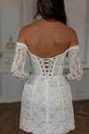 Robe de mariée bohème dentelle courte