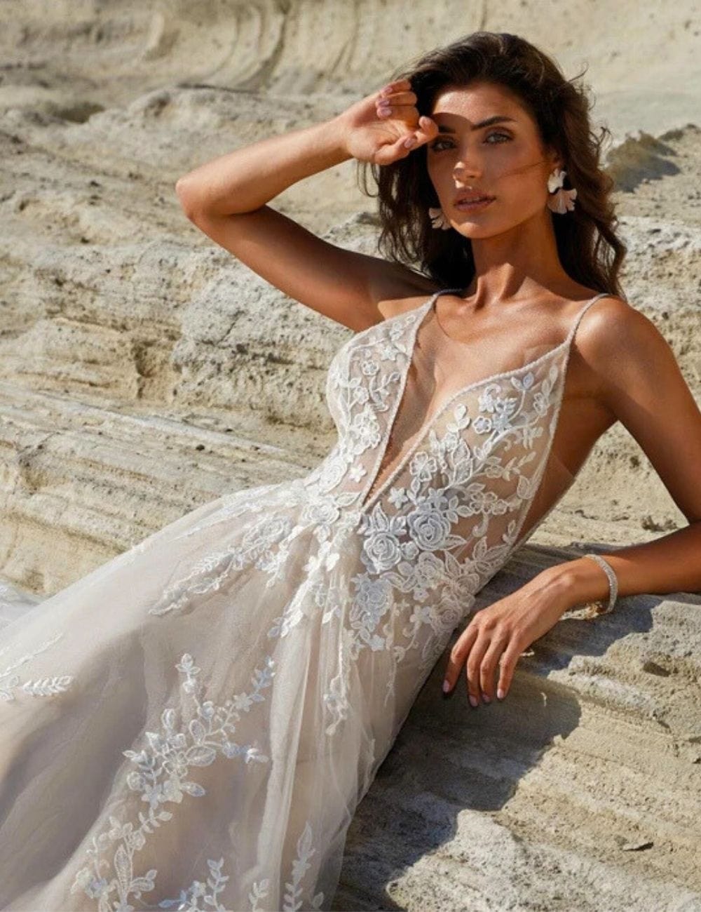 Robe de Mariée Bohème Dos Nu Tendance Champêtre