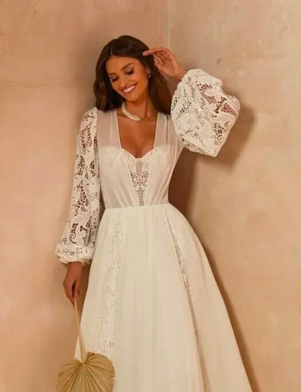 Robe de Mariée Bohème Ivoire Tendance Champêtre - Main Image