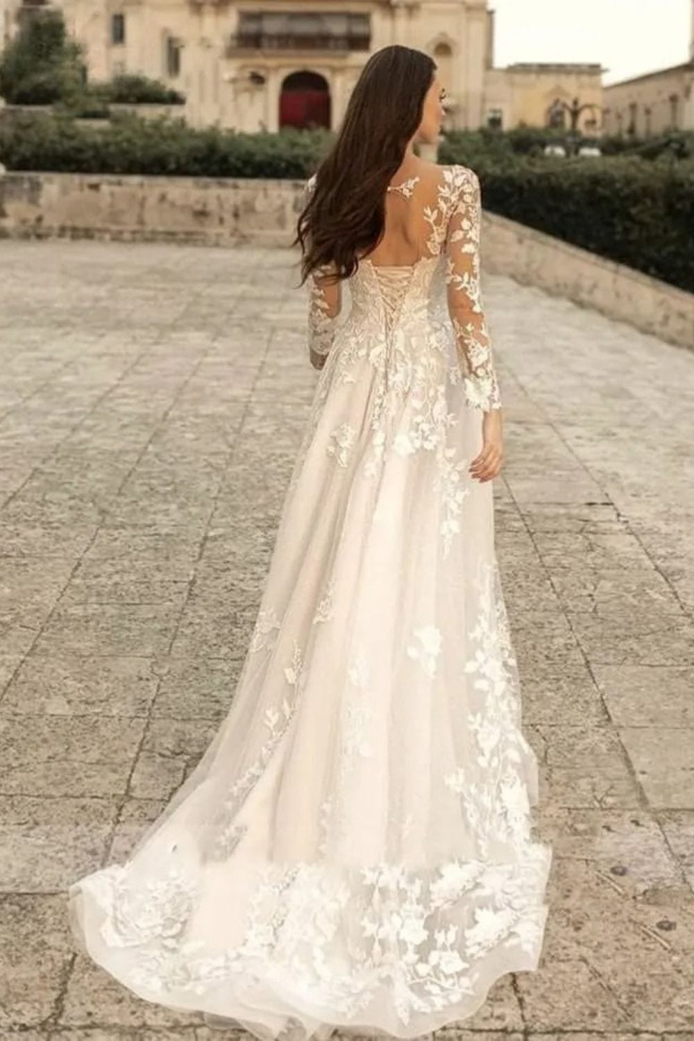 Robe de mariée bohème longue