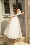 Robe de mariée bohème mi longue