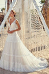 Robe de mariée bohème plage Blanc cassé / Sur mesure