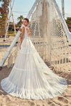 Robe de mariée bohème plage Blanc cassé / Sur mesure