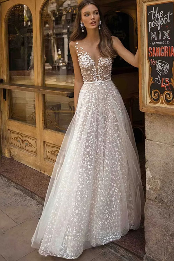 Robe de mariée empire bohème Blanc / Sur mesure