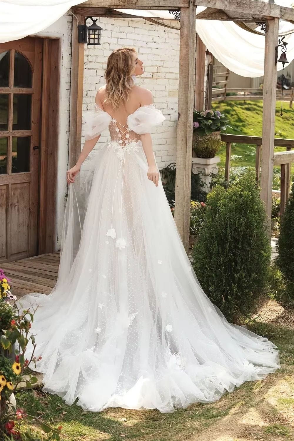 Robe de mariée esprit bohème Blanc / Sur mesure
