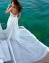 Robe de Mariée Plage Bohème Blanc / Sur Mesure