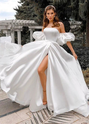 Robe de Mariée Thème Champêtre Blanc / Sur mesure