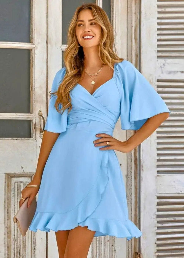 Robe de Soirée Champêtre Bleu ciel / S