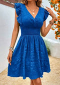 Robe de Soirée Champêtre Chic Bleu / S