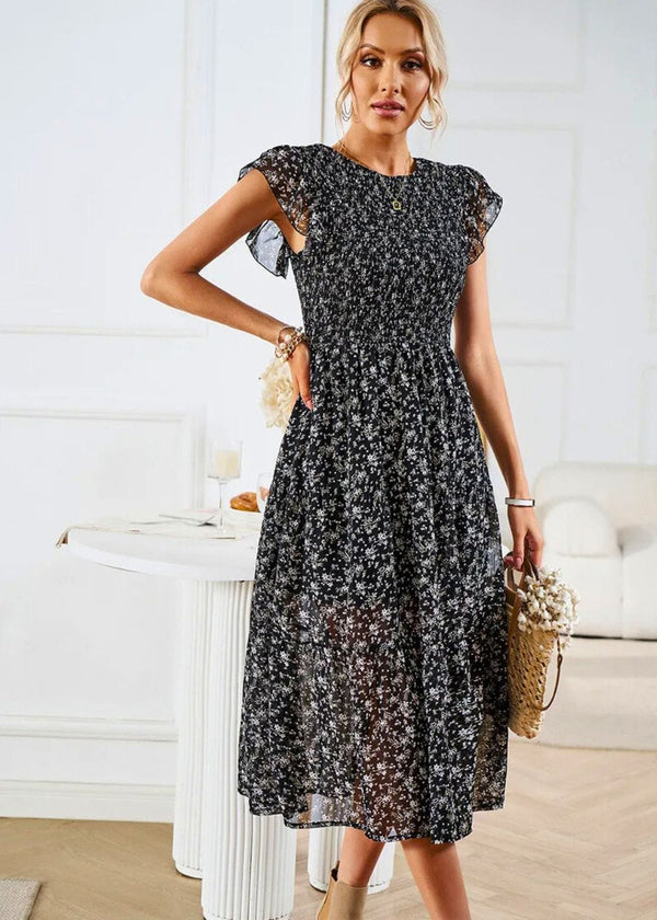 Robe Demoiselle d'Honneur Bohème Champêtre Noir / S
