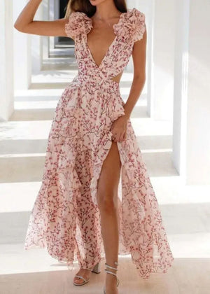 Robe Demoiselle d'Honneur Mariage Champêtre Rose / S