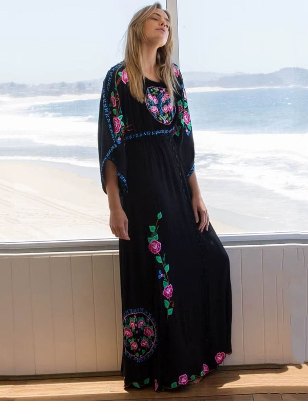 Robe en lin bohème chic