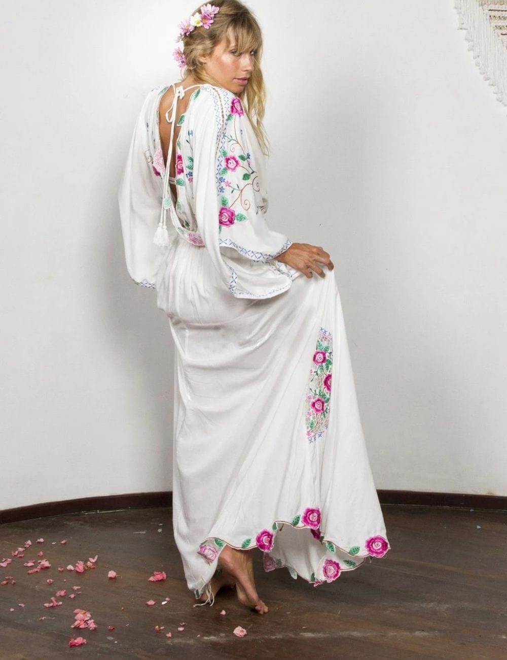 Robe en lin bohème chic