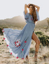 Robe en lin bohème chic