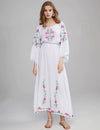 Robe en lin bohème chic Blanc / S
