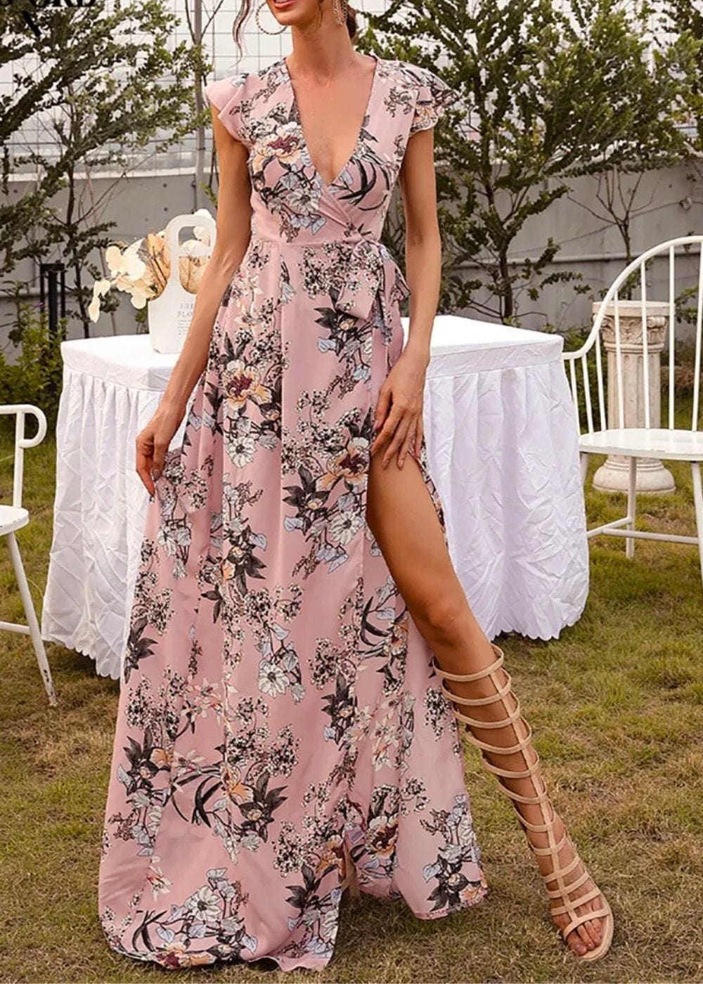 Robe Fleurie pour Mariage Champêtre