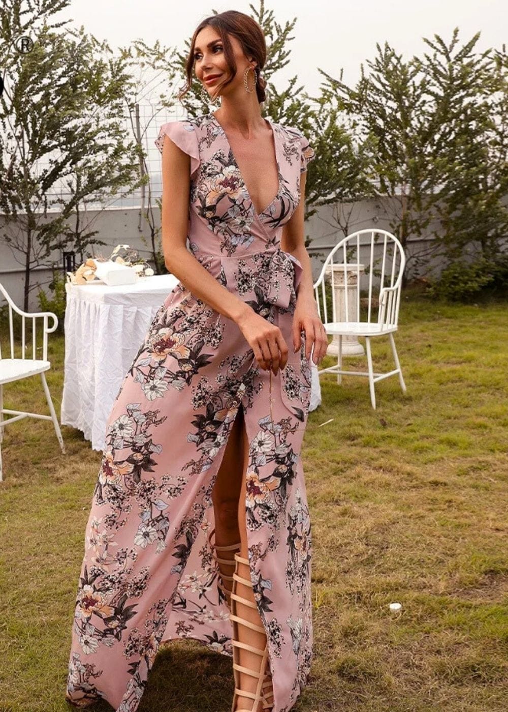 Robe Fleurie pour Mariage Champêtre
