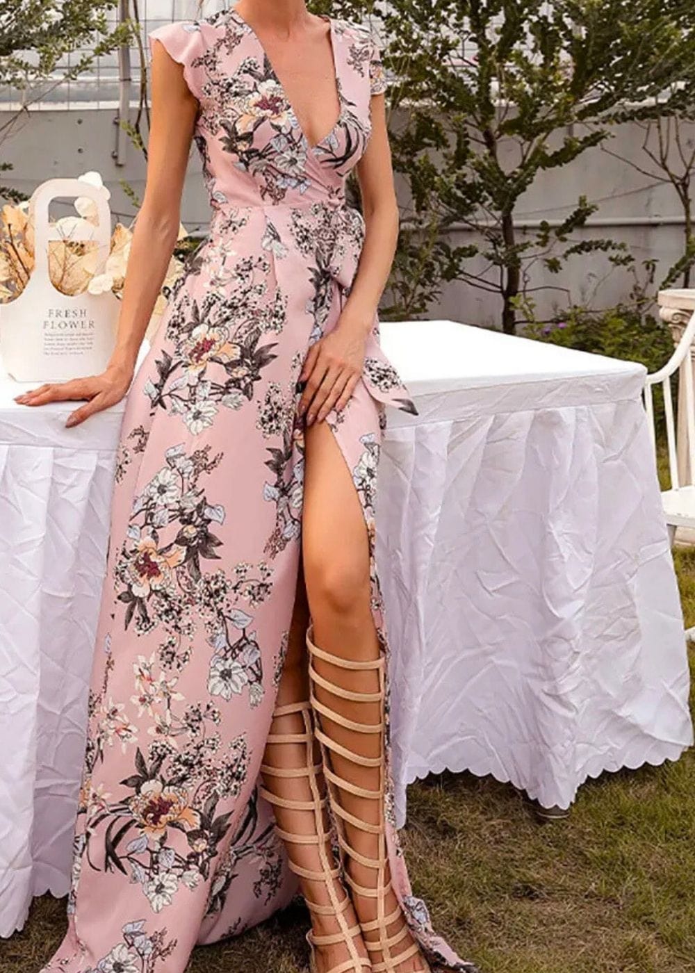 Robe Fleurie pour Mariage Champêtre