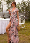 Robe Fleurie pour Mariage Champêtre Rose / XS