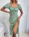 Robe fluide bohème chic Vert sauge / S