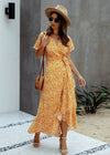 Robe Invitée Mariage Thème Champêtre Orange Pois / S