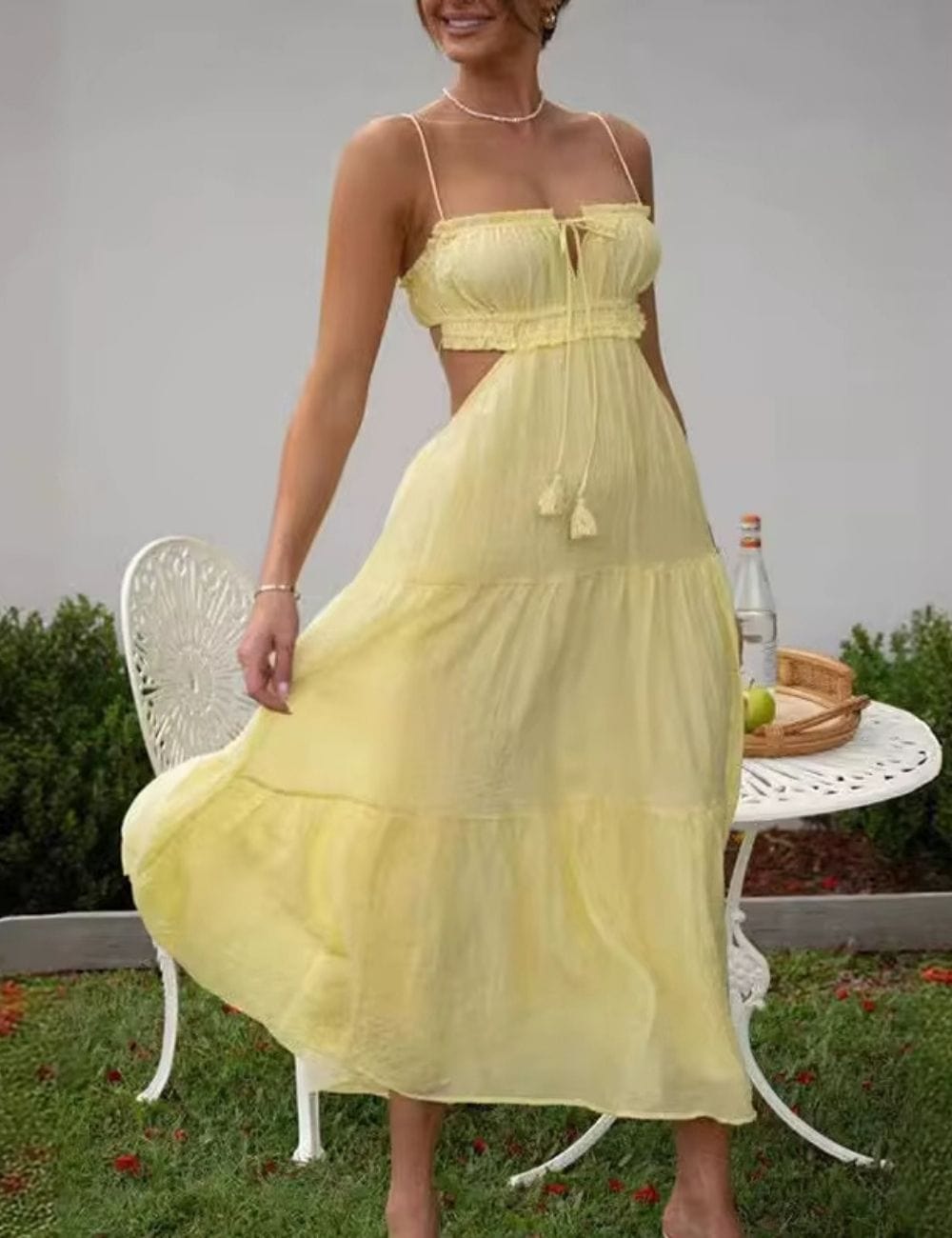 Robe jaune bohème chic Jaune / S