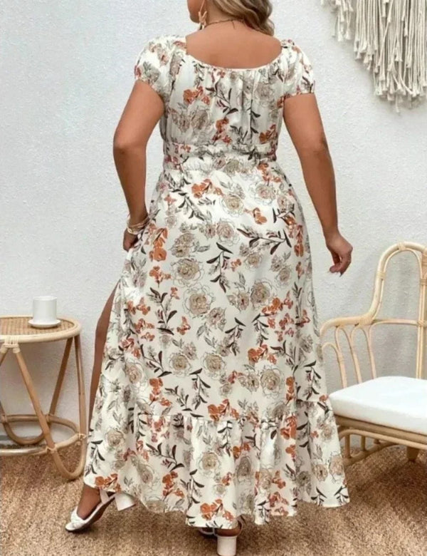 Robe longue bohème chic grande taille