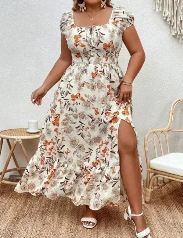 Robe longue bohème chic grande taille