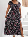 Robe longue bohème chic grande taille Noir / XL