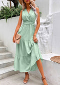 Robe Longue Champetre Chic Vert opaline / S