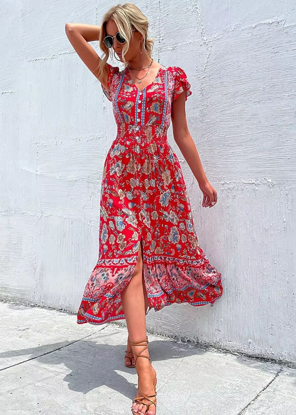Robe Longue Champêtre Femme