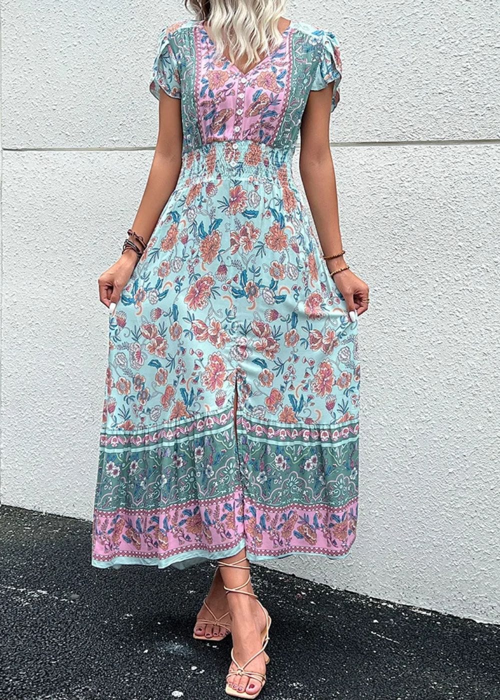 Robe Longue Champêtre Femme Rouge / S