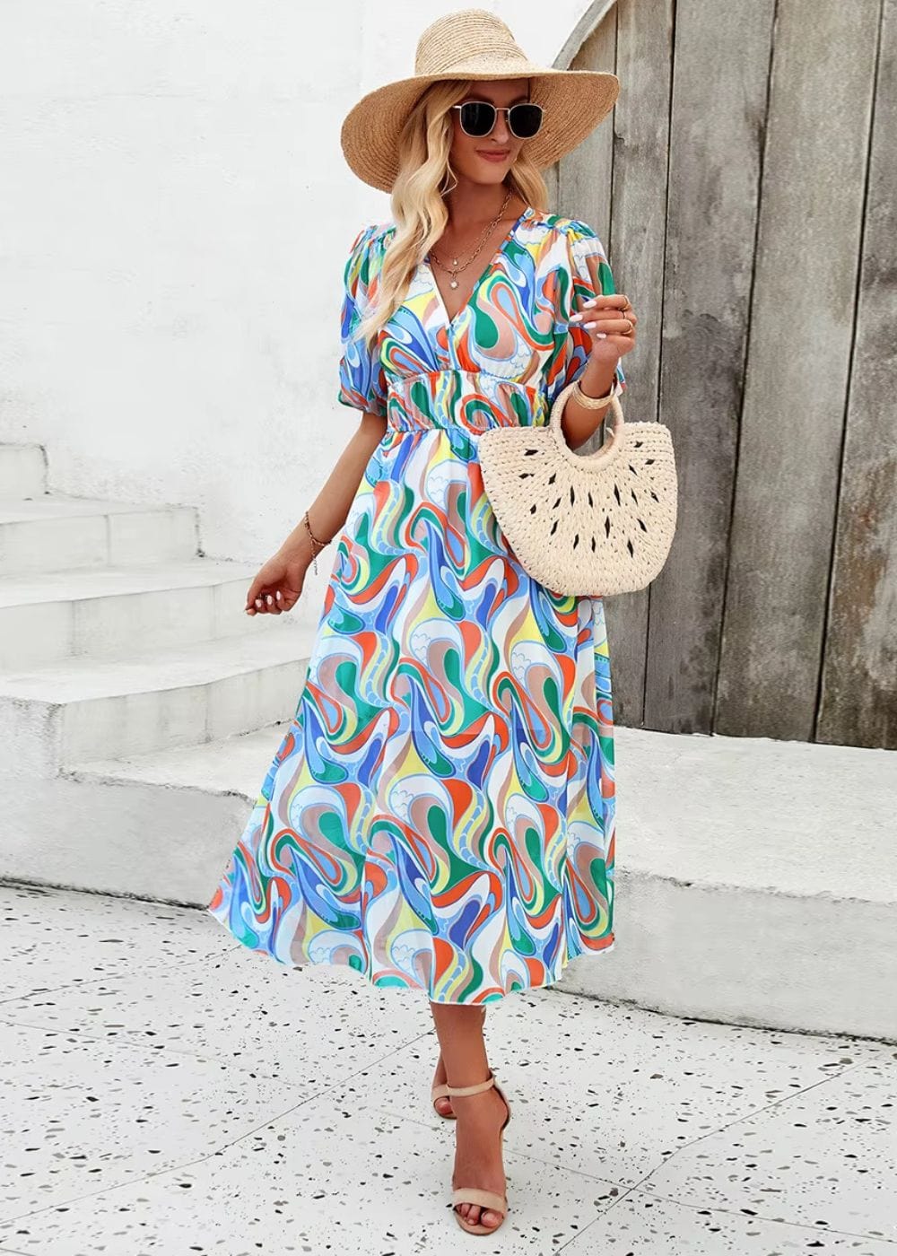 Robe Longue Champêtre pour Mariage Vert / S