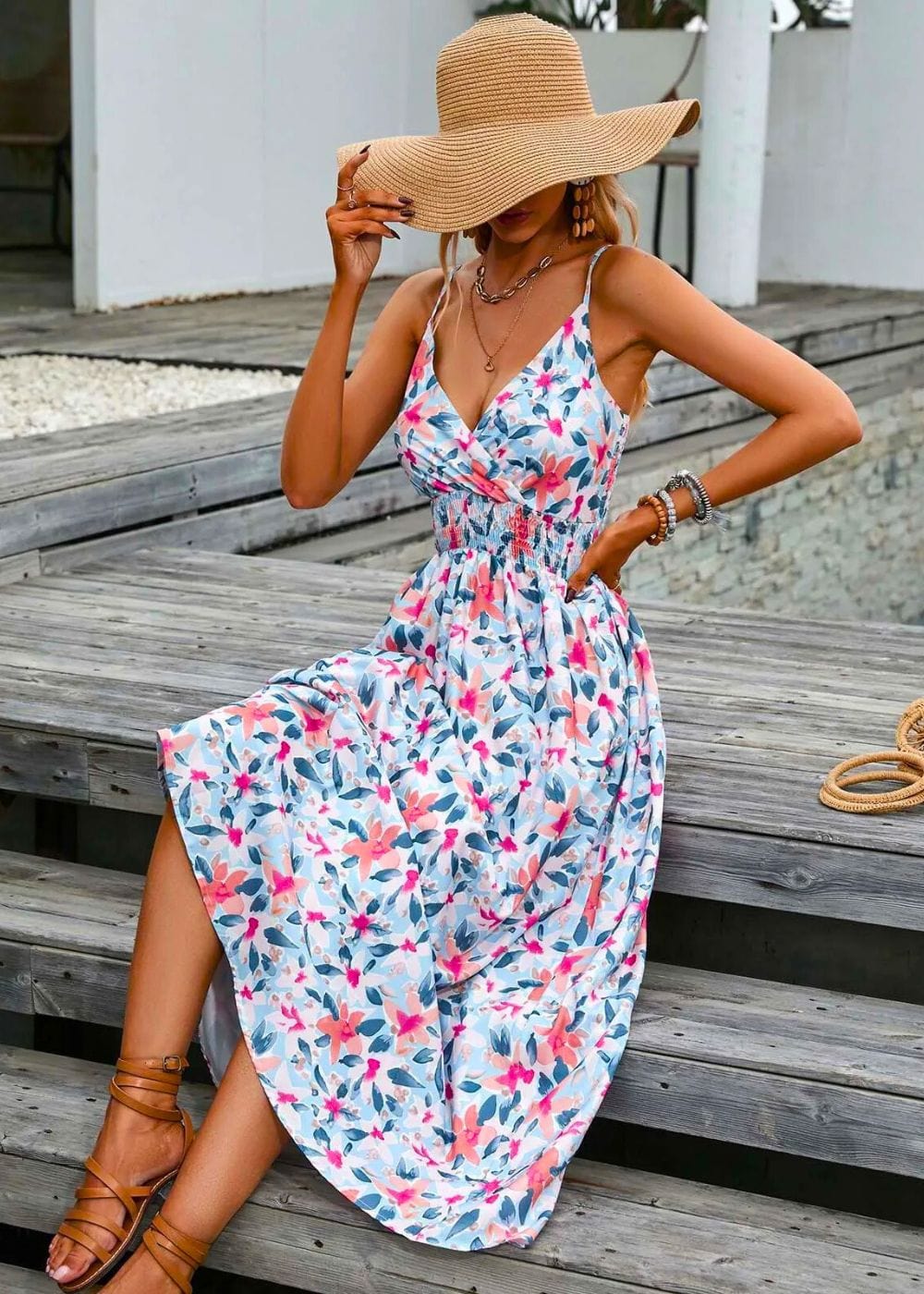 Robe Longue Fleurie Champêtre
