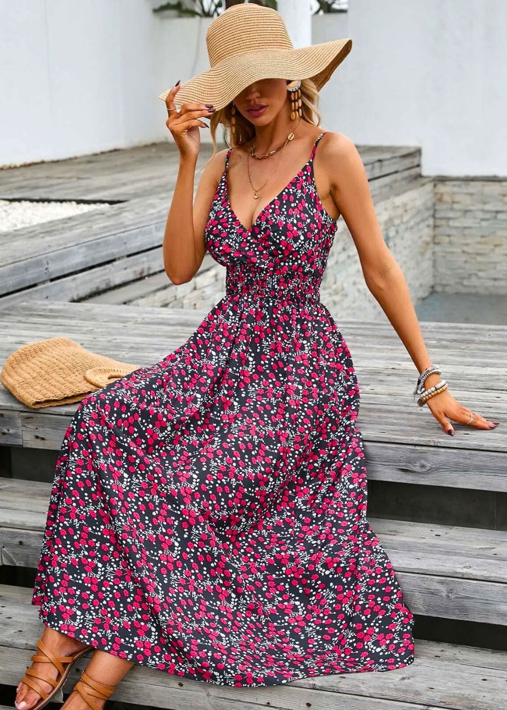 Robe Longue Fleurie Champêtre