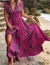 Robe longue fluide bohème chic Violet / S