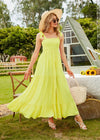 Robe Longue Mariage Champêtre Jaune / S