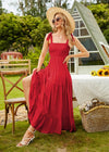Robe Longue Mariage Champêtre Rouge / S