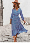 Robe Longue pour Mariage Champêtre Chic Bleu / S
