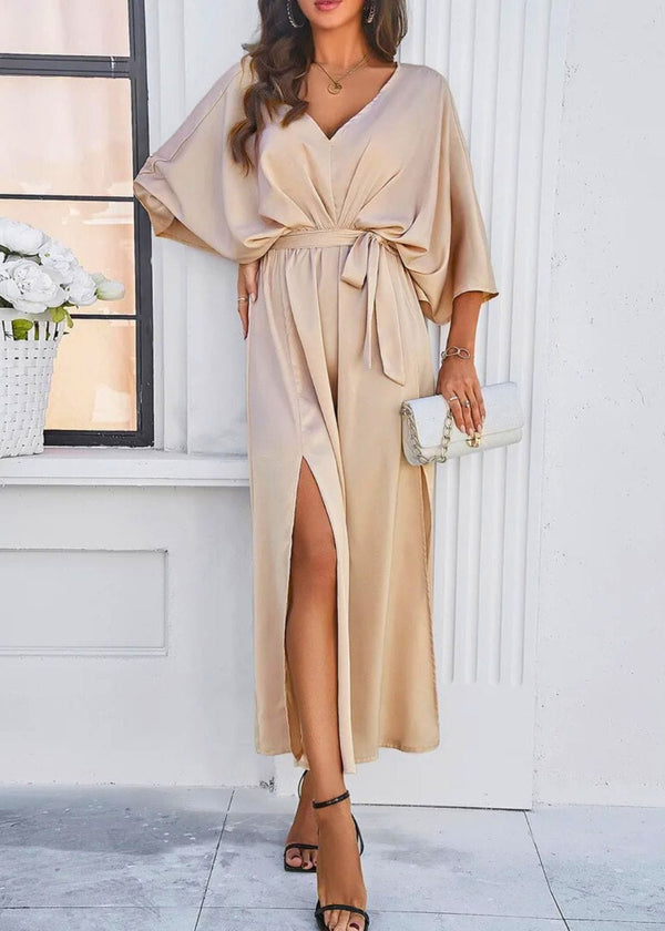 Robe Longue Style Champêtre Chic Champagne / S